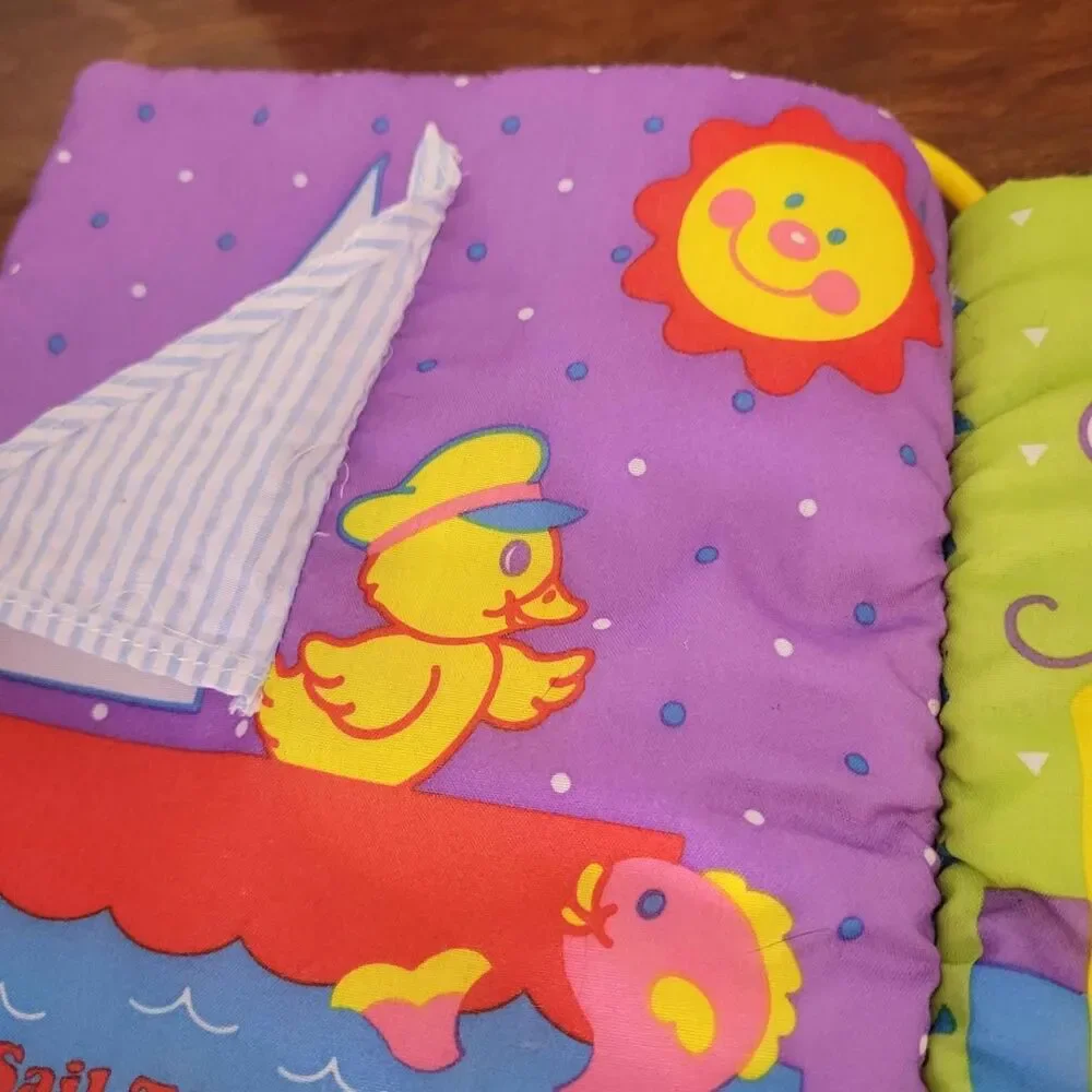 Vintage 1988 PlaySkool Fabric Baby Book Baby's Playtime